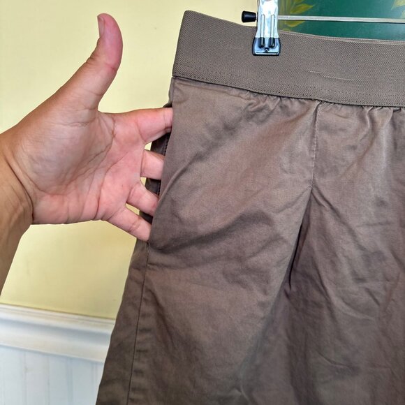 J. Crew Vintage 90s Cotton MIni Skirt Stretch Pull on with pockets sz 10 - Picture 6 of 6